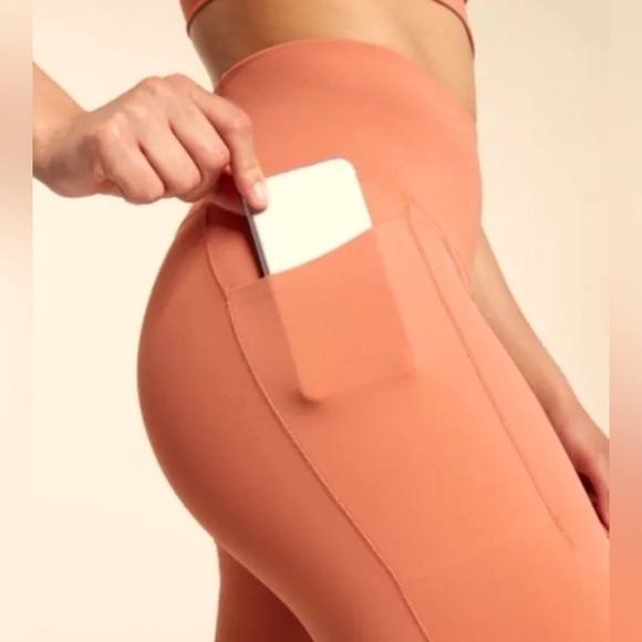 CALIA by Carrie Underwood Power Move High Rise Knee Crop, Apricot Aura, Large - Picture 3 of 9